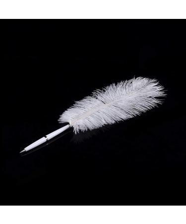 Quill Pen - Ostrich Feather Wedding Signing Pen with Metal Holder | Gold & Silver Options Available - Buy Online on GoSupps.com