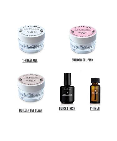 La Rosa Builder Gel Intensive Pink Glass - 30ml UV LED Assembly Gel for Nails | Flexible Medium Thick Excellent Adhesion - Buy Online on GoSupps.com