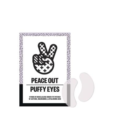 PEACE OUT Skincare Puffy Eyes. Biocellulose Under-Eye Patches that Minimize Puffiness, Dark Circles and Tired-Looking Eyes with Caffeine and Niacinamide (6 pairs) - Buy Online on GoSupps.com