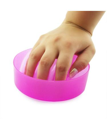 KADS Nail Art Hand Wash Remover Soak Bowl DIY Salon Glitter Nail Spa Bath Treatment Hand Resurrection Care Bowl Pink