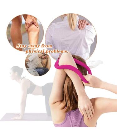 AFDG Yoga Massagering - 2 Pack Pilates Fascia Stretching Ring for Thigh & Calf Massage | Fitness Stretching Tool (Blue & Pink) - Buy Online on GoSupps.com
