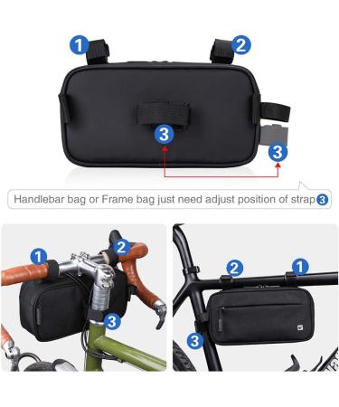Rhinowalk Multifunctional Waterproof Bike Handlebar Bag - Black - Buy Online on GoSupps.com