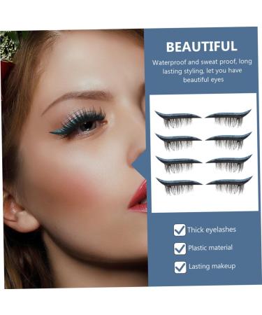 NOLITOY Makeup Eyeliner 8 Pairs Glitter Eyeliner Stickers Adhesive Eyeline Sticker Eyeliner Tape Miss Chic Fake Eyelashes 1 count (Pack of 1) As Shown - Buy Online on GoSupps.com