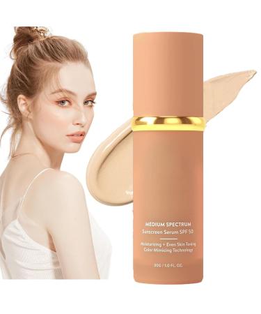 Biomi-mic Foundation 4 in 1 Spectrum Protecting from Sun with SPF50+ Hydrating Medium Full Coverage Concealer Longwearing & Waterproof for Gym Sports Dancing viral on tiktok (1pc)