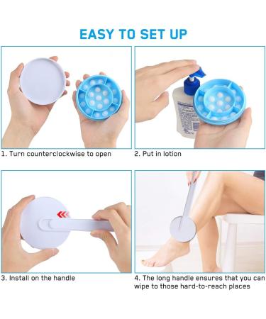Globalstore 3 in 1 Multifunction Shower Brush Set with Long Handle - Back Scrubber, Loofah Mesh Exfoliating Brush, Sponge Bath Brush - for Men and Women - Buy Online on GoSupps.com
