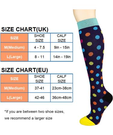 Weekend Peninsula Compression Socks for Men & Women - 5 Pairs Knee Socks for Sports Travel & Medical Use | L-XL - Buy Online on GoSupps.com