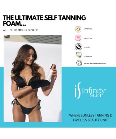 Infinity Sun Glow on the Go - Quick Dry 2 Hour Self-Tanning Mousse & Streak-Free Applicator Mitt (7 oz - Buy Online on GoSupps.com