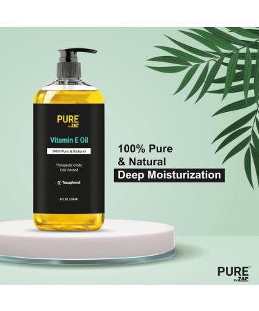 Vitamin E Oil 22 000 IU | Pure Cold Pressed for Skin Hair Nails | Non-GMO 8 Fl Oz | Best for Scars & Moisturizing - Buy Online on GoSupps.com