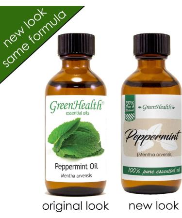 GreenHealth Peppermint Essential Oil 2 fl oz 100% Pure & Natural Strong Menthol Aroma Steam-Distilled for Diffusers Cleaning DIY and Aromatherapy - Buy Online on GoSupps.com