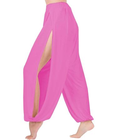 Lofbaz High Slit Yoga Harem Pants Women Dance Lounge Maternity Trousers - Pink - Buy Online on GoSupps.com