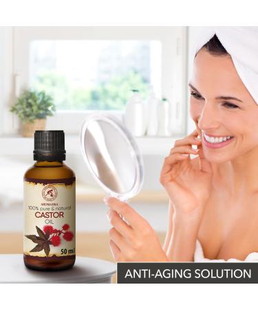 Pure Cold-Pressed Casting Oil 50ml - Ricinus Communis - Best Body Oil for Face Skin Eyebrows & Eyelash - Intensive Care & Massage - Premium Quality from India - Buy Online on GoSupps.com
