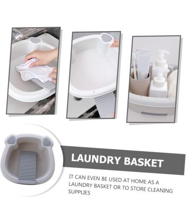 IWOWHERO 1 Set wash basin washboard for kids laundry washing board washing up basin suitcase hand wash baby Grey 30x29cm - Buy Online on GoSupps.com