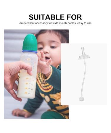 UPKOCH 4pcs Transparent Silicone Bottle Straws | Replacement Drinking Teats & Feeding Accessories for Babies | Durable & Safe Silicone Straw Set - Buy Online on GoSupps.com