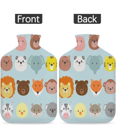 Animal Heat Bottle with Fluffy Cover - 2L Large Capacity Pain Relief & Cozy Nights - Buy Online on GoSupps.com