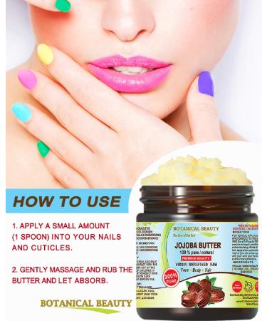 Botanical Beauty JOJOBA OIL BUTTER RAW VIRGIN UNREFINED for Face Body Hair Nails. Dry Skin Cracked Hands Eczema Psoriasis Rashes Itchiness Redness (8 Fl Oz) 8 Fl Oz (Pack of 1) - Buy Online on GoSupps.com