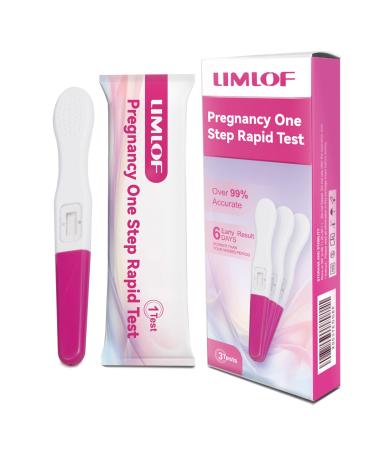 LIMLOF Pregnancy Test Early Detection, 3 Count Separate Packing, Clear & Accurate Rapid Results, Detect 6 Days Sooner Than Your Missed Period