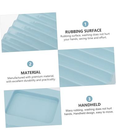 Beavorty Sky-Blue Home Washing Board - Durable Plastic Clothes Scrubbing Board 45.8x18cm for Easy Household Laundry - Buy Online on GoSupps.com