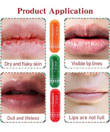 KUIRUNRX 3 Pcs Christmas Lipstick Tinted Repairing Lip Balm Magic Moisturizing Lipstick Long Lasting Lip Gloss For Women Girls Lips Care Beauty Cosmetic - Buy Online on GoSupps.com