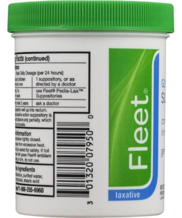 Fleet Laxative Glycerin Suppositories for Adult Constipation 50 Count 12 Pack - Buy Online on GoSupps.com