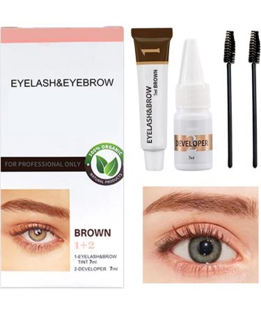Eyebrow Dye Kit Quick Drying Waterproof Eyebrow Dye Semi-permanent Lash Tinting Quick Dry Waterproof Long-lasting Tint For Natural Eyelash Fast And Safe Results - Buy Online on GoSupps.com