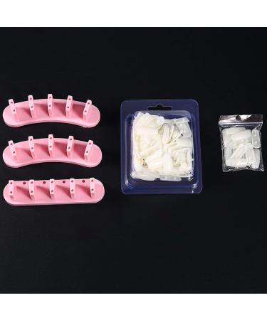 3pcs Nail Practice Stand with 100 Nail Tips | Dismountable Acrylic Nail Training Holder (Pink) - Perfect for Nail Painting & Design - Buy Online on GoSupps.com
