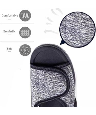 Buy Women's & Men's Open Toe Diabetic Shoes | Extra Wide Width Arthritis & Edema Sandals | Adjustable Walking Shoes for Seniors | Foot Pain Relief | Unisex Sizes XS Grey - Buy Online on GoSupps.com