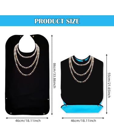 Buy Hzyiq Washable Bibs for Adults - Waterproof Eating Apron for Seniors & Disabled | Large Size with Collecting Bowl - Buy Online on GoSupps.com