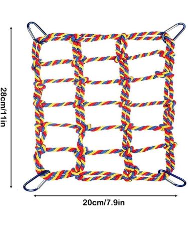 Buy Bird Rope Climbing Network & Hammock Swing - Perfect for Rats Hamsters & Ferrets - 27.9x20.1cm Cotton Climbing Rope with 4 Hooks - Buy Online on GoSupps.com
