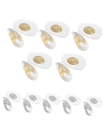 10 Pairs Glasses Nose Pads Eyeglasses Eyeglass Nose Pads Glasses Nose Cushion Glasses Nose Support Nose Cushion for Glasses Nose Protector PVC Non-Slip Optical Glasses
