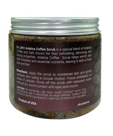 Dr. Lift Arabica Coffee Scrub 15.59 OZ - Moisturizing Exfoliating Body Scrub for Men & Women - Made in USA - Buy Online on GoSupps.com