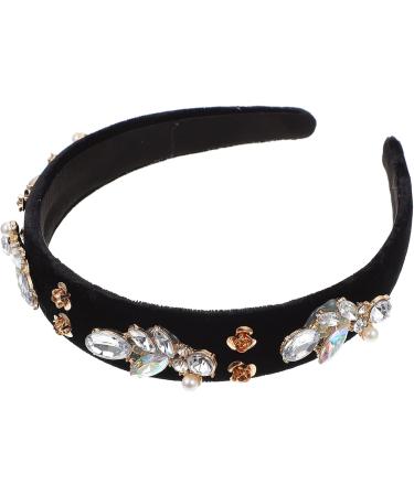 Rhinestone Headband Crystal Diamond Headband Hair Accessories for Women Wedding Cosplay Hairband Bride Hairband Head Bands for Women Pearls Head Beaded Rhinestones Crown Miss Color 2 - Buy Online on GoSupps.com