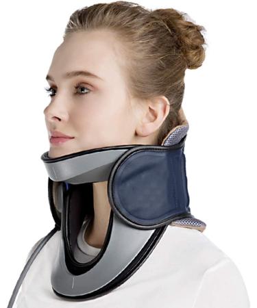 JLASDR neck protection neck traction device naked tendon to relieve neck and shoulder pain neck care tools cervical traction for adult students (color: Blu)