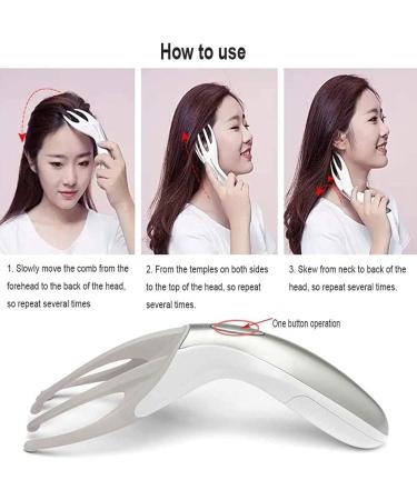 Tezam Electric Head Massager | Neck & Scalp Massage Tool with Vibration | Stress Relaxation Spa Therapy | Soft Resin Finger Gripper Claw | Healing Head Spa Device - Buy Online on GoSupps.com