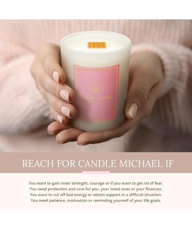 Buy ANGEL'S LIGHT Michael Luxury Scented Candle - 100% Natural Soy Wax Cedarwood Melissa & Tangerine Handmade with Wooden Wick - Elegant Design for Energy of Protection - International Shipping Available - Buy Online on GoSupps.com