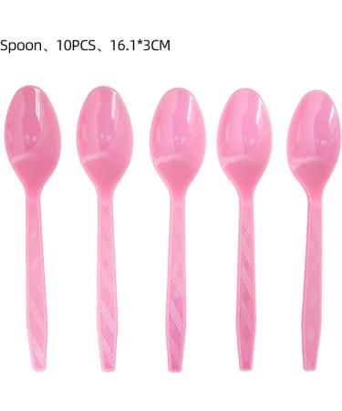Spring Butterfly Flower Theme Party Paper Plates Paper Cups Paper Towels Disposable Knives Forks Spoons Tableware Tea Party Layout Scoop 10pcs - Buy Online on GoSupps.com