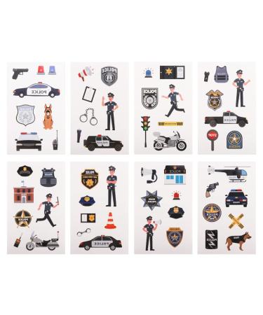 24 Sheets Police Temporary Tattoos - Birthday Decorations & Party Favors - Buy Online on GoSupps.com