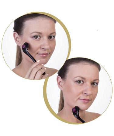 Derma Roller Titanium Microneedle Roller for Face - 540 Micro Needles - Cosmetic Microdermabrasion Instrument #0.5 Black - Buy Online on GoSupps.com