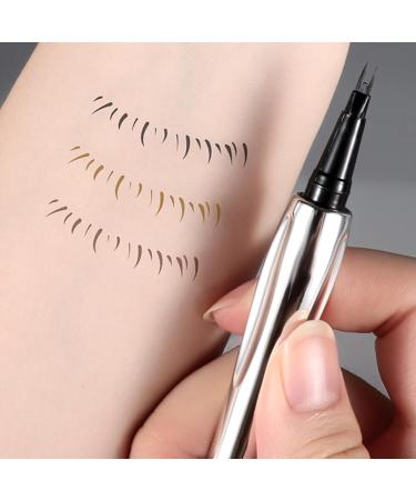 Cooklesa Eyebrow Long-Lasting Natural 3D Waterproof Microblading Eyebrow Pencil Cooklesa Upgraded Natural Waterproof Eyebrow Pen with Microfine Tip (Brown+Black+Gray brow +Eyebrow Stamp) - Buy Online on GoSupps.com