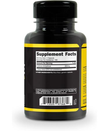 Primaforce Caffeine Pills 200mg - 180 Capsules | Fast International Shipping | Boost Energy & Focus - Buy Online on GoSupps.com