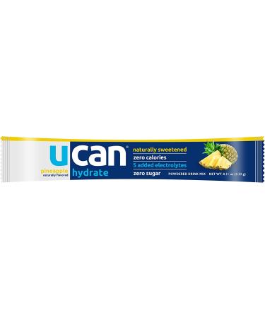 UCAN Hydration Powder Packets - Sugar-Free Electrolyte Powder - 0 Carbs & Calories - Keto Hydrate - Gluten-Free & Non-GMO - Pineapple Flavor - 12 Pack - Buy Online on GoSupps.com