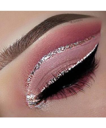 Glitter Eyeliner Shiny Metallic Liquid Eyeliner Waterproof Starry Sequins Eye Cosmetic Grey 5ml metallic liquid eyeliner - Buy Online on GoSupps.com