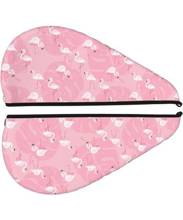 Pink Flamingos & Flowers Microfiber Hair Towel - Super Absorbent Coral Velvet Wrap for Long Curly & Thick Hair - Quick Dry Hair Cap for Women - Buy Online on GoSupps.com