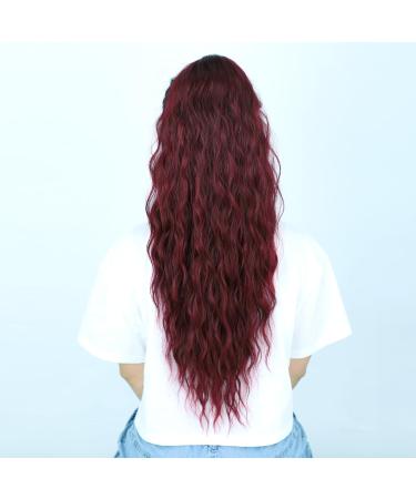 Long Braid Curly Ponytail Extensions 26in Synthetic with Drawsting Ponytail Extension Hairpiece for Women (118 Red) - Buy Online on GoSupps.com