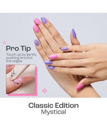 Gya Labs Nail Stickers - 20 Pcs Semi Cured Gel Strips for Long Lasting Nail Art - Classic Mystical Stick on Nails for Women - Buy Online on GoSupps.com