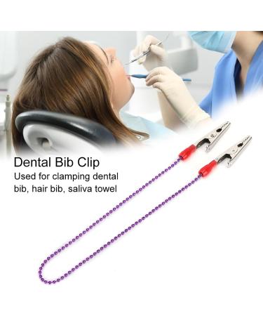 Verdant Touch Dental Bib Clip - Flexible Steel Ball Chain Napkin Holder 5 Pack - Purple Dental Supplies for International Shipping - Buy Online on GoSupps.com