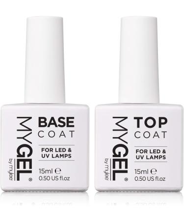 Mylee 15 Seconds Cure Convex Curing LED Gel Polish Nail Drying Lamp Kit - 3 Curing Cycle | Compatible with All Gel Polish | Includes Mygel Top & Base Coat, Prep + Wipe Gel Remover | Black Lamp - Buy Online on GoSupps.com