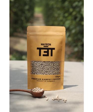 Aries Farm Premium White Kampot Pepper 100g Certified