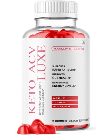 Keto ACV Luxe Gummies Keto Apple Cider Vinegar Gummies Luxe Keto ACV Gummies Keto ACV Luxe Gummy AVC with Apple Cider Vinegar Vegan Gomitas Supplement Official (60 Gummies) 60 Count (Pack of 1)