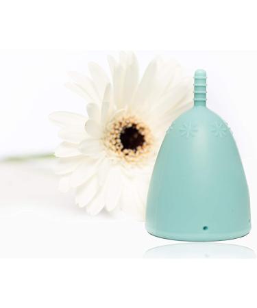 Femacup Menstrual Cup Size M | 100% German Made | BPA-Free Medical Silicone | Odorless | Turquoise | Eco-Friendly Alternative to Tampons - Buy Online on GoSupps.com