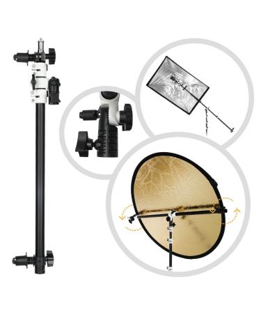 Fotoconic Multi Functional Reflector Holder, Boom Arm, Background Crossbar (21"-49" / 53-125cm) with Solid Locking Metal Swivel Head Grip - Buy Online on GoSupps.com